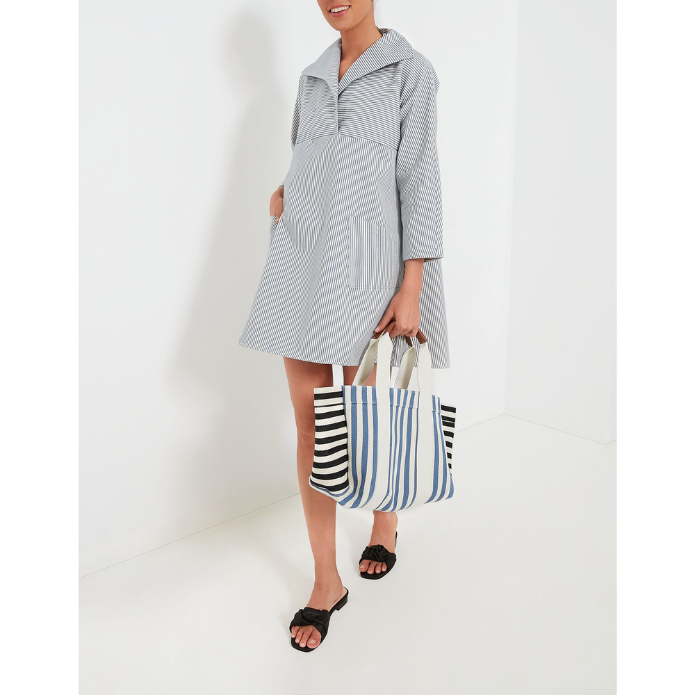 Tuckernuck Blue V Neck French Stripe 'Sloane' Dress Size XXS